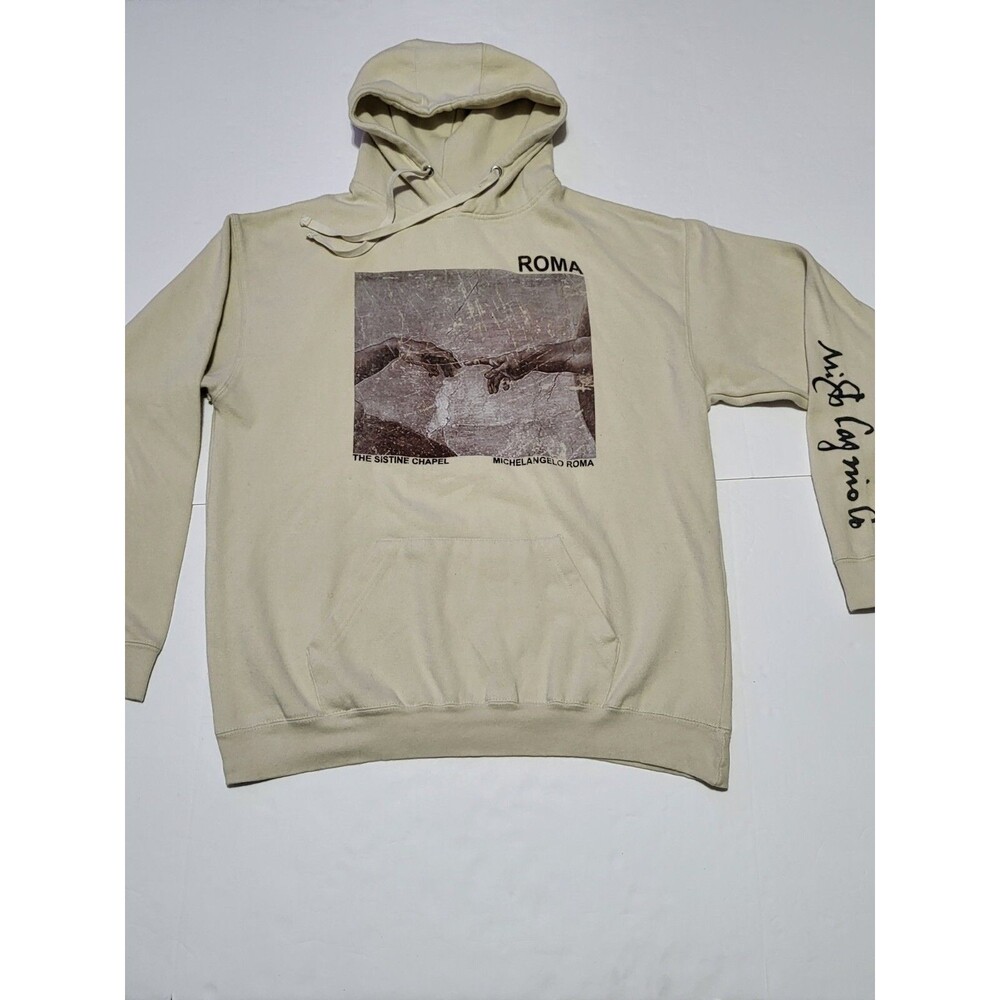 (#C) Michelangelo The Sistine Chapel Pullover Hoodie Size Men's Large